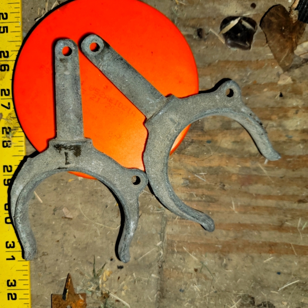 Pair of vintage galvanized steel row boat oar locks